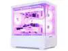 Hoengager Gaming PC -AMD Ryzen 7 5700X 3.4 GHz 8-Core, 32GB DDR4 RAM,1TB PCI-E  SSD, RTX 5060 8G, 360 Liquid-Cooled,RGB Fans, WIFI &Bluetooth ,Win 11 Pro 64bit -Ocean Park Desktop White