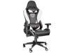 Solfway Ergonomic Gaming Chair 400 lb Weight Capacity, Office Computer Chair with Headrest Lumbar Support, Reclining Racing Chair, Game Chair with Adjustable Armrest (White)