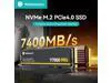 Yottamaster 512G SSD M.2 PCIe 4.0  Built for Gaming, Up to 7000MB/s, M.2 2280 NVMe Internal Solid State Drive with 3D QLC NAND Flash, Storage Upgrade for PS5, PC, Laptop, and Gaming