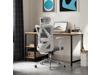 SIHOO High-Back Mesh Office Chair, Ergonomic Chair for Desk, Breathable Mesh Adjustable Headrests for Home Office, light gray