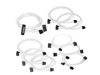 X-Enlazar Type-A 90 Degree L-Angled Patent Individual Sleeved 9pcs Cable Kit for Corsair Power Supply (White) (Not Suitable For Shift Series)