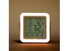 HuBDIC Hygrometer with 3 Level Bright Nightlight, Indoor Thermometer and Humidity Gauge, Temperature and Humidity Monitor for Home and Baby Room, Rechargeable, Portable Nightlight Light Wood