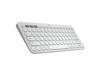 Logitech K380 Pebble Wireless Multi-Device Keyboard for Apple iOS, Apple TV android or Chrome, Bluetooth, Compact Space-Saving Design, PC/Mac/Laptop/Smartphone/Tablet - Off White