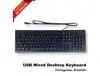 HP USB Wired Desktop Keyboard Portuguese, Brazillian 697737-202