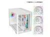 YEAH MAGIC Biforst Mid-Tower PC Gaming Case, High-Airflow,ARGB light strip, Sturdy One-piece curved curved glass,With 3 RGB fans,Gaming Computer Case for Micro-ATX/ITX Motherboard, White