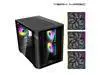 YEAH MAGIC Biforst Mid-Tower PC Gaming Case, High-Airflow,ARGB light strip, Sturdy One-piece curved curved glass,With 3 RGB fans,Gaming Computer Case for ATX/Micro-ATX/ITX Motherboard, Black