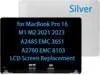 16" Screen Replacement for MacBook Pro M1 M2 M3 A2485 EMC 3651 A2780 EMC 8103 A2991 EMC 8408 MK1E3LL/A MK1H3LL/A 2021 2023 LCD Display Assembly 661-21969 (Silver)