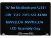 16" Screen Replacement for MacBook pro A2141 EMC 3347 2019 LCD Screen Replacement Display Assembly MVVL2LL/A MVVM2LL/A 661-14200 (Space Gray)
