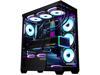 YAWYORE Carnival 360A,ATX Mid-Tower Gaming PC case,Compatible Micro ATX,Mini ITX,Pre-installed 4 ARGB cool fans,High-Airflow,Support 360 water cooling,270 ° sea view room chassis(black)