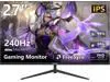 Raywego 27inch Gaming Computer Monitor IPS 240Hz FHD(1920×1080P), 99% sRGB,1ms Response Time, 400cd/m²,AMD Freesync, Crosshair & Eye-Care Tech,Low Blue Light,HDMI 2.0,DP 1.4,Supports Wall-Mounted