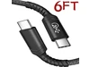 Idealforce 6Ft USB C to USB C Cable, USB3.2 Gen2 20Gbps High Speed Data Transfer Cord, 100W PD Fast Charging, Supports 5K 60Hz Video Output for iPhone15, Galaxy and USB-C Devices Idealforce 6Ft USB C to USB C Cable, USB3.2 Gen2 20Gbps High Speed Data Transfer Cord, 100W PD Fast Charging, Supports 5K 60Hz Video Output for iPhone15, Galaxy and USB-C Devices