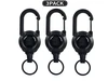 3Pcs Heavy Duty Retractable Keychain Carabiner Badge Holder Steel Wire Cord Reel Heavy Duty Retractable High Elastic Self Recoil Key Chain With Clip Ring Keychain Retractable Carabiner Car 3Pcs Heavy Duty Retractable Keychain Carabiner Badge Holder Steel Wire Cord Reel Heavy Duty Retractable High Elastic Self Recoil Key Chain With Clip Ring Keychain Retractable Carabiner Car