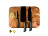 Idealforce 3Pcs Black NonStick Kitchen Knife Set, Stainless Steel Ultra Sharp Chef Knives, Comfort Grip Handle for Home Kitchen Use Idealforce 3Pcs Black NonStick Kitchen Knife Set, Stainless Steel Ultra Sharp Chef Knives, Comfort Grip Handle for Home Kitchen Use
