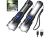 2PCS LED Flashlights High Lumens Rechargeable Tactical Flashlight Battery Powered with 7 Light Modes Cob Side Light USB C Waterproof Zoomable Powerful Handheld Flash Lights 2PCS LED Flashlights High Lumens Rechargeable Tactical Flashlight Battery Powered with 7 Light Modes Cob Side Light USB C Waterproof Zoomable Powerful Handheld Flash Lights
