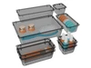 8 PCS Clear Plastic Drawer Organizer Set, 4 Sizes Desk Drawer Organization and Storage Containers for Makeup, Cosmetics, Jewelry and Gadgets in Kitchen, Bathroom, Bedroom, Office, Clear Black 8 PCS Clear Plastic Drawer Organizer Set, 4 Sizes Desk Drawer Organization and Storage Containers for Makeup, Cosmetics, Jewelry and Gadgets in Kitchen, Bathroom, Bedroom, Office, Clear Black
