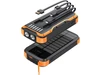 Core Tech 40000mAh Solar Power Bank, 20W USB-C PD Fast Charging, Built-in Cables and Flashlight, Black Core Tech 40000mAh Solar Power Bank, 20W USB-C PD Fast Charging, Built-in Cables and Flashlight, Black