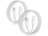 Core Tech USB-C to Lightning Cable 2-Pack, 6 ft Each, MFi Certified, 20W PD Fast Charging, White Core Tech USB-C to Lightning Cable 2-Pack, 6 ft Each, MFi Certified, 20W PD Fast Charging, White