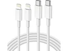 Core Tech USB-C to Lightning Cable 2-Pack, 10 ft Each, MFi Certified, 20W PD Fast Charging, White Core Tech USB-C to Lightning Cable 2-Pack, 10 ft Each, MFi Certified, 20W PD Fast Charging, White