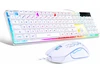 Core Tech - 104-Key Wired Membrane Gaming Keyboard and Optical Mouse Combo with RGB Lighting - White Core Tech - 104-Key Wired Membrane Gaming Keyboard and Optical Mouse Combo with RGB Lighting - White