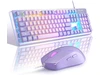 Core Tech - 104-Key Wired Membrane Gaming Keyboard and Optical Mouse Combo with RGB Lighting - Violet Core Tech - 104-Key Wired Membrane Gaming Keyboard and Optical Mouse Combo with RGB Lighting - Violet