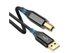 CORE TECH USB 2.0 Printer Cable 10 ft Nylon Braided USB-A to USB-B Male Black Compatible with Printers and Scanners Durable Flexible Connection Single Pack CORE TECH USB 2.0 Printer Cable 10 ft Nylon Braided USB-A to USB-B Male Black Compatible with Printers and Scanners Durable Flexible Connection Single Pack