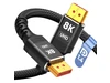 CORE TECH DisplayPort 1.4 Cable 10 ft, 8K 60Hz, 4K 144Hz, 32.4Gbps, HDR, Nylon Braided Male-to-Male for Gaming Monitors and PCs, Black CORE TECH DisplayPort 1.4 Cable 10 ft, 8K 60Hz, 4K 144Hz, 32.4Gbps, HDR, Nylon Braided Male-to-Male for Gaming Monitors and PCs, Black