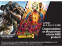 AMD Gift - 2019 Q4 RADEON RAISE THE GAME BUNDLE: Your Choice of Borderlands 3 or Tom Clancy's Ghost Recon Breakpoint (Redemption Expiration Date 1/30/20)