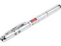 Silver Metal Pen With Stylus / Laser / LED In A Box With Extra Battery Set