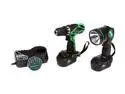 Hitachi Power Tools DS18DVF3 18 Volt Cordless Driver Drill Kit with Flashlight and Bit Set
