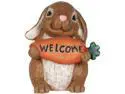 Hi-Line Gift Rabbit Holdng Carrot Welcome Sign