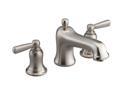 KOHLER K-T10592-4-BN Bancroft Deck-Mount Bath Faucet Trim with Metal Lever Handles, Valve Not Include