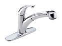 DELTA 467-DST Palo Single Handle Pull-Out Kitchen Faucet