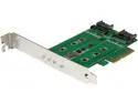 StarTech.com PEXM2SAT32N1 M.2 Adapter - 3 Port - 1 x PCIe (NVMe) M.2 - 2 x SATA III M.2 - SSD PCIE M.2 Adapter - M2 SSD - PCI Express SSD
