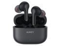 AUKEY Black EP-T27 Wireless Earbuds with aptX Deep Bass, CVC 8.0 Noise Reduction Technology, Bluetooth 5.0, IPX7 Waterproof, USB Type C Quick Charging Case Earphones for iPhone and Android