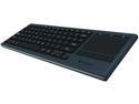 Logitech K830 Illuminated Living-Room Keyboard with Built-in Touchpad – Easy-access Media Keys and Shortcut Keys for Windows or Android