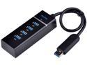 HooToo® HT-UH007 USB 3.0 HUB (4 Port, Bus-Powered, Built-in 1ft USB 3.0 Cable)