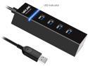 Wavlink 4 Ports USB 3.0 Hub with LED Indicator High Speed USB 3.0 4 Port Hub Splitter Up To 5Gbps, Plug and Play, Security&Portable For iMac, MacBook Air, MacBook Pro, MacBook, Mac Mini, PC, Laptops