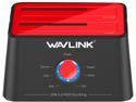 Wavlink Dual Bay External Hard Drive Docking Station, USB 3.0 to SATA I/II/III for 2.5 or 3.5 Inch HDD, SSD, Support Offline Clone and Backup, UASP 6Gbps [ 2x12TB Support]