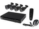 KGuard NS801-4CW214H-500G 8 Channel H.264 DVR Surveillance DIY System, CCD Sensor, Night Vision, Outdoor Housing Camera, 500GB HDD Included