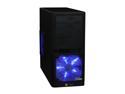 XCLIO Coolbox Fully Black Finish 0.5 mm SECC Chassis/ ABS Frontpanel ATX Mid Tower Computer Case w/ 2pcs 180mm fans