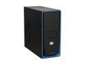 Cooler Master Elite 310 RC-310-BKR2-GP Black with blue front panel Steel Body / ABS plastic front bezel ATX Mid Tower Computer Case 420W Power Supply