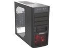 Cooler Master Elite 430 Red Edition - Mid Tower Computer Case with Windowed Side Panel and All-Black Interior