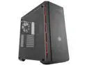 Cooler Master MasterBox MB600L ATX Mid-Tower with Sleek Brushed Design, Red Side Trim, & Acrylic Side Panel
