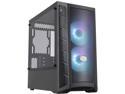 Cooler Master MasterBox MB311L ARGB Airflow Micro-ATX  Mini Tower with Fine Mesh Front Panel, Mesh Intake Vents, Tempered Glass Side Panel, ARGB Controller, Dual ARGB Lighting Fans - Black
