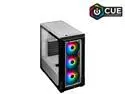 CORSAIR iCUE 220T RGB Tempered Glass Mid-Tower Smart Case, White (CC-9011191-WW)