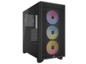 CORSAIR 3000D RGB AIRFLOW Mid-Tower PC Case - Black - 3x AR120 RGB Fans - Four-Slot GPU Support - Fits up to 8x 120mm fans - High-airflow Design