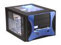 APEVIA X-QPACK2-BL/500 Black/ Blue Aluminum Body/ Front Mask Micro ATX Desktop Computer Case 500W Power Supply