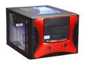 APEVIA X-QPACK2-RED/500 Black/ Red Aluminum Body/ Front Mask Micro ATX Desktop Computer Case 500W Power Supply