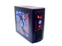 POWMAX DEMON CPDEM-1 Black/Red with Black/Red Interior Steel ATX Mid Tower Computer Case