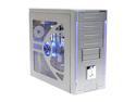 POWMAX CP02124HL-02 Silver Steel ATX Mid Tower Computer Case 450W Power Supply